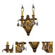 Rosalia 2 Light 9 inch French Gold Wall Sconce Wall Light in Clear, Royal Cut