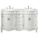 Windsor 60 X 22 X 36 inch Antique White Vanity Sink Set