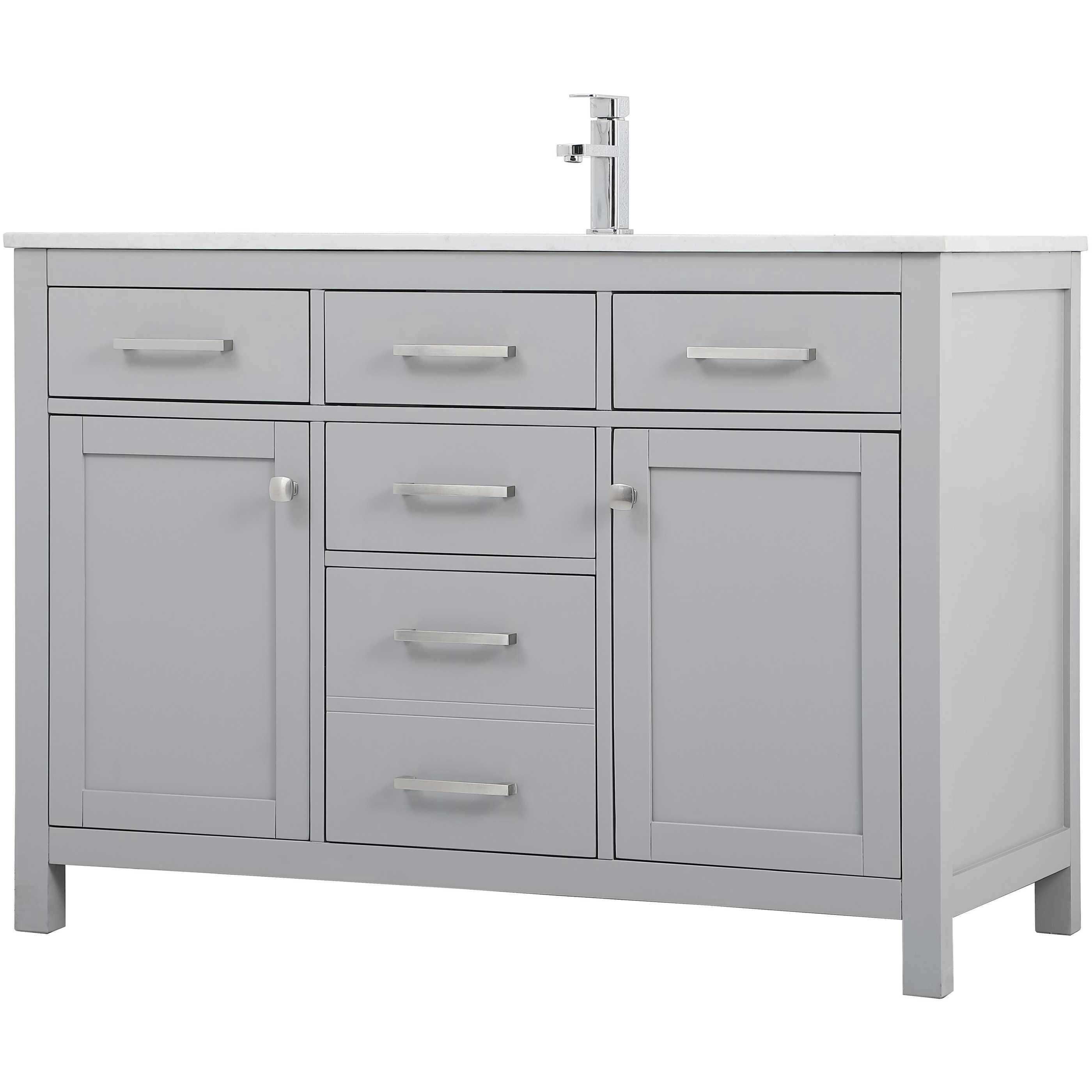 Lewis 48 X 22 X 34 inch Grey Vanity Sink Set