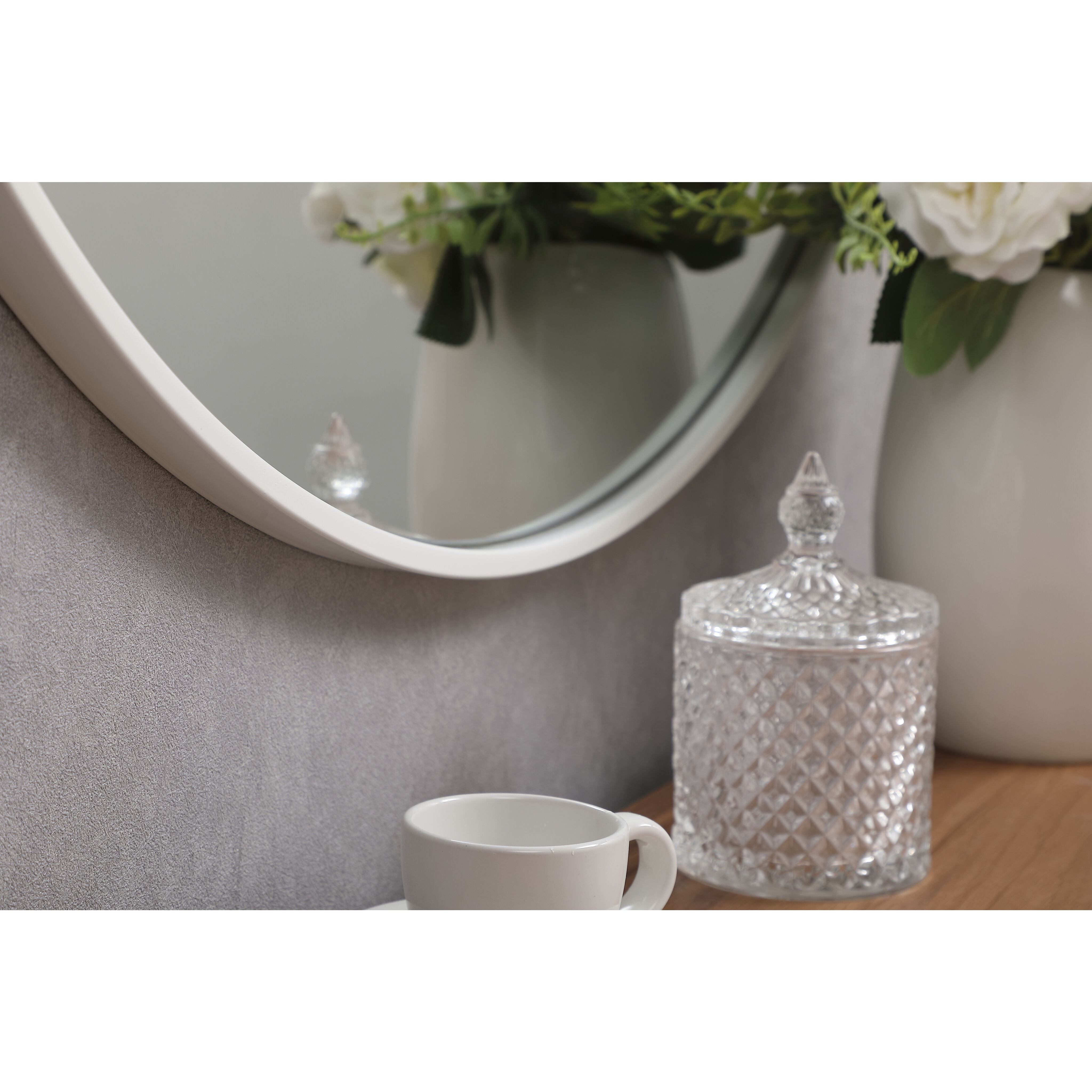 Eternity 32 X 32 inch White Wall Mirror