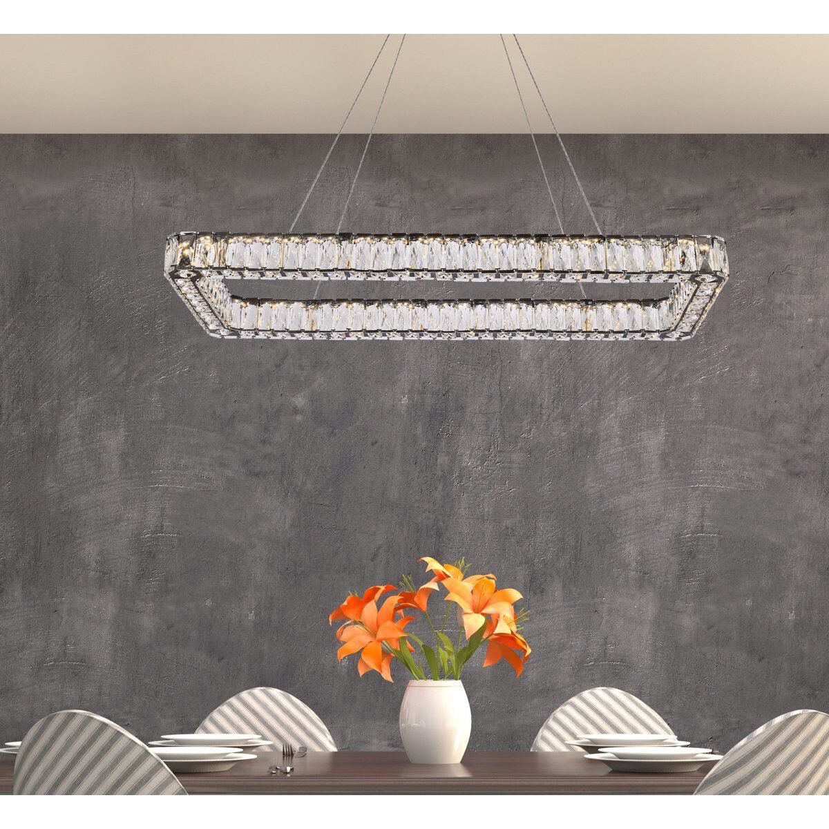 Monroe 1 Light 42 inch Black Pendant Ceiling Light