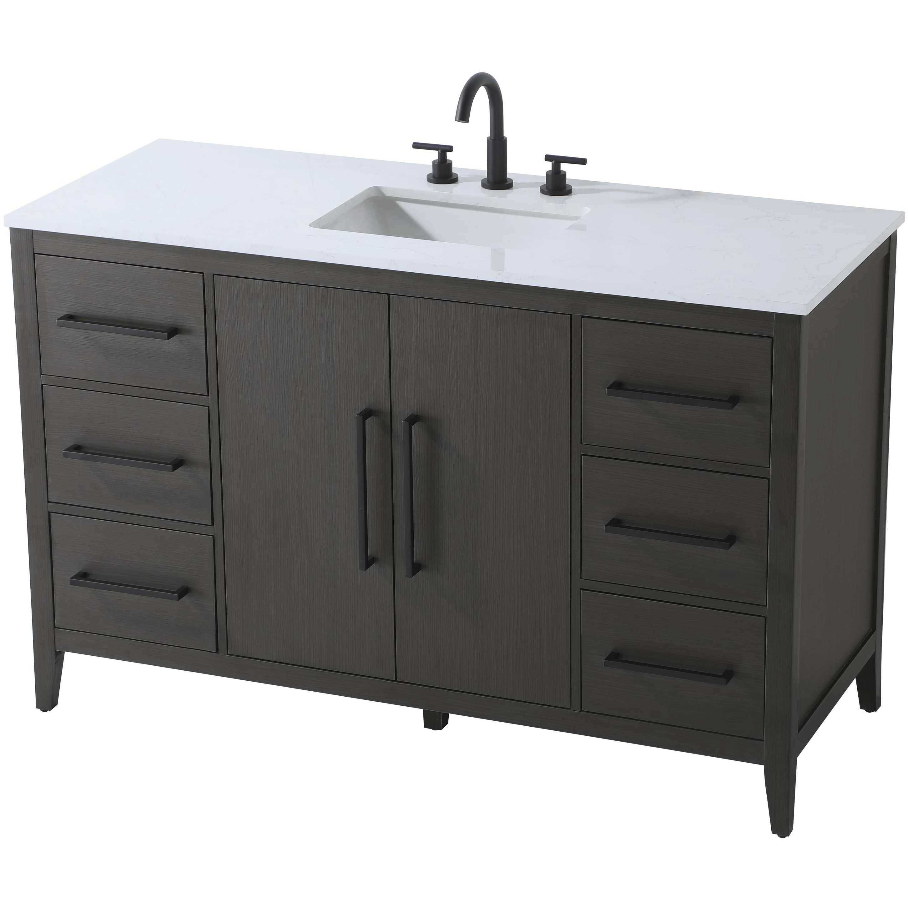 Millie 54 X 35 inch Mocha Brown Bathroom Vanity Cabinet
