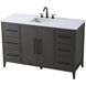Millie 54 X 35 inch Mocha Brown Bathroom Vanity Cabinet