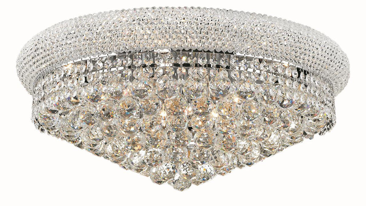 Elegant Lighting V1800F24C RC Primo 12 Light 24 inch Chrome Flush