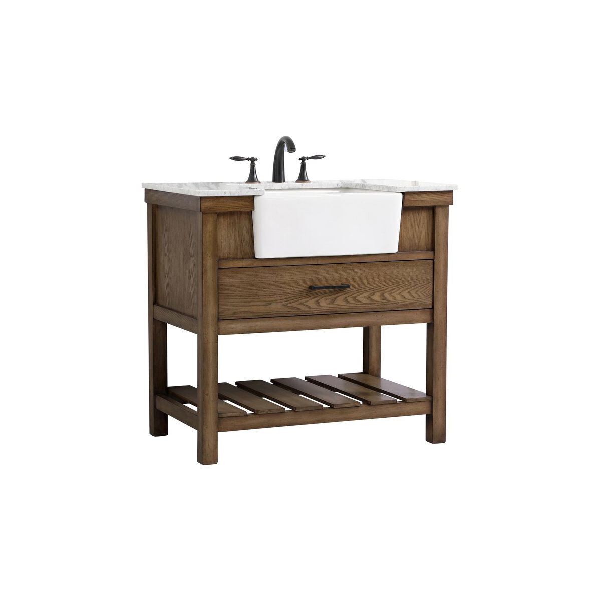 Clement 36 X 22 X 34.13 inch Driftwood Bathroom Vanity Cabinet