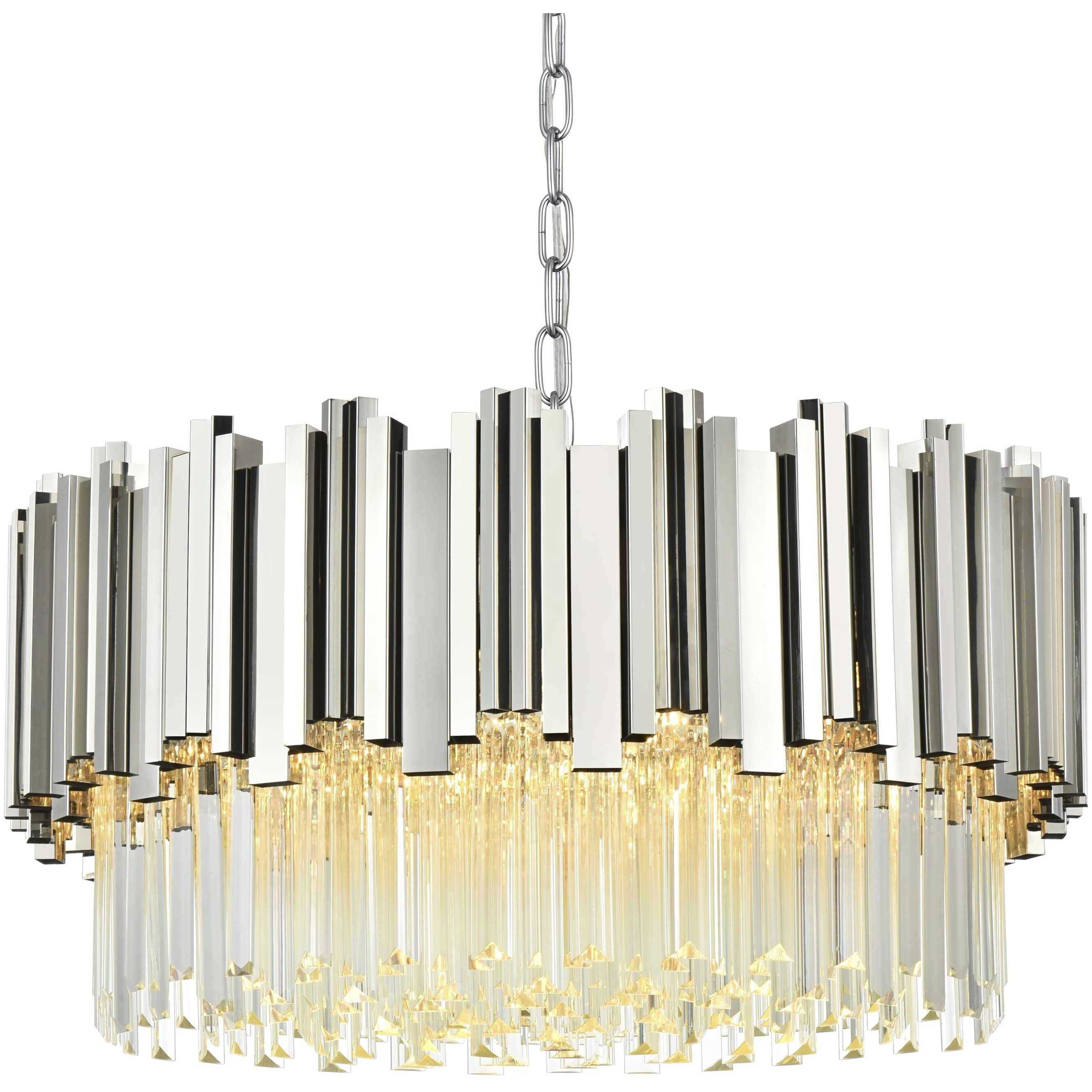 Willow 8 Light 24 inch Chrome Chandelier Ceiling Light