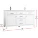Lewis 60 X 22 X 34 inch White Vanity Sink Set