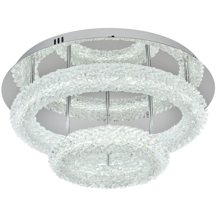 Bowen 2 Light 22 inch Chrome Flush Mount Ceiling Light