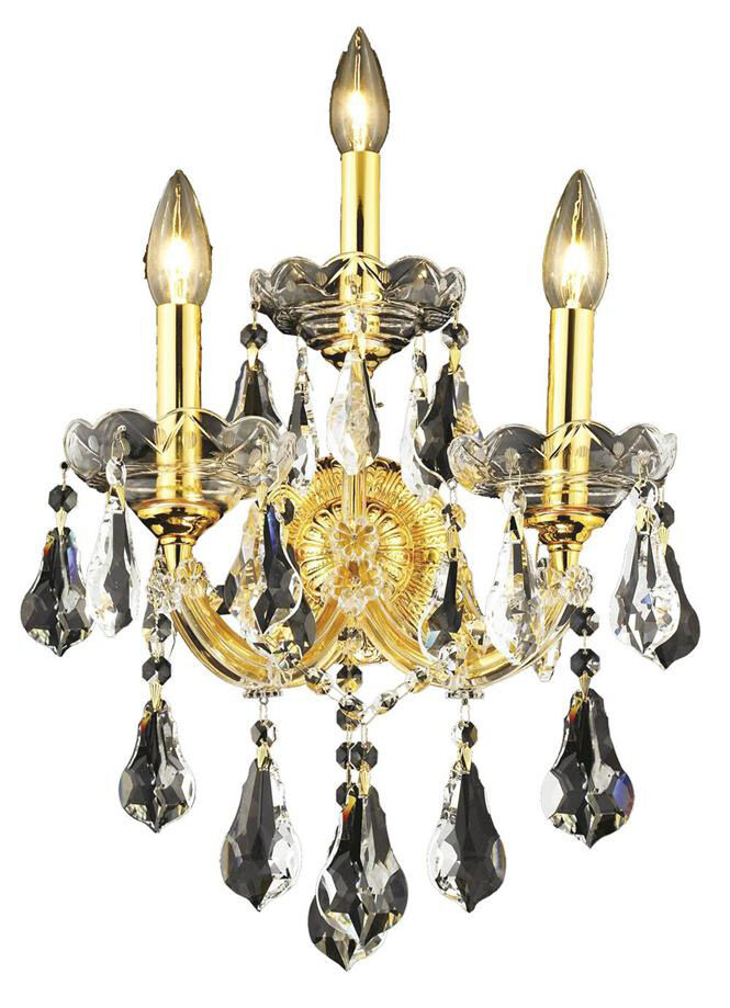 Maria Theresa 3 Light 12 inch Gold Wall Sconce Wall Light in Clear, Royal Cut