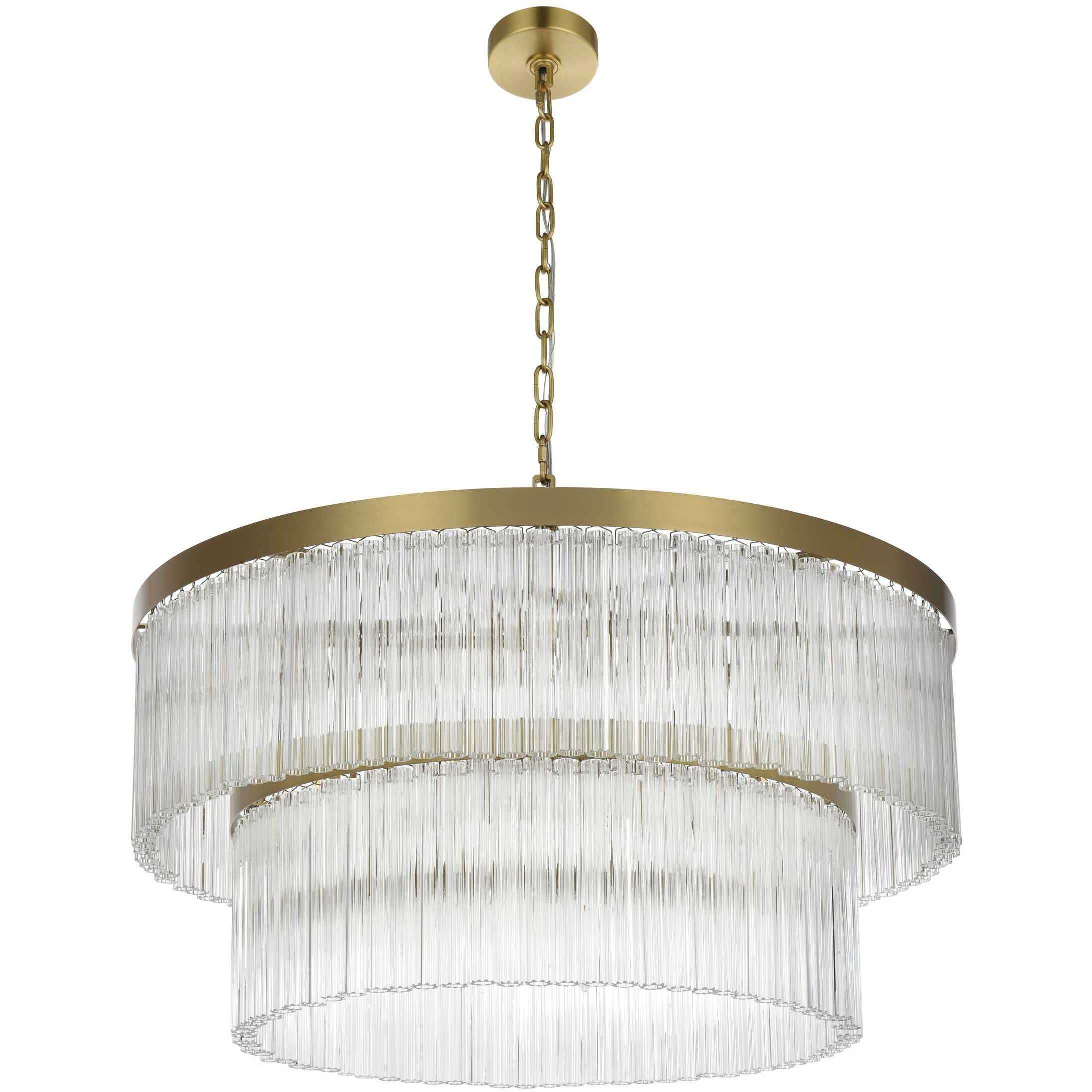Harlow 14 Light 32 inch Satin Gold Chandelier Ceiling Light