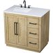Chase 36 X 34 inch Linen Oak Bathroom Vanity Cabinet