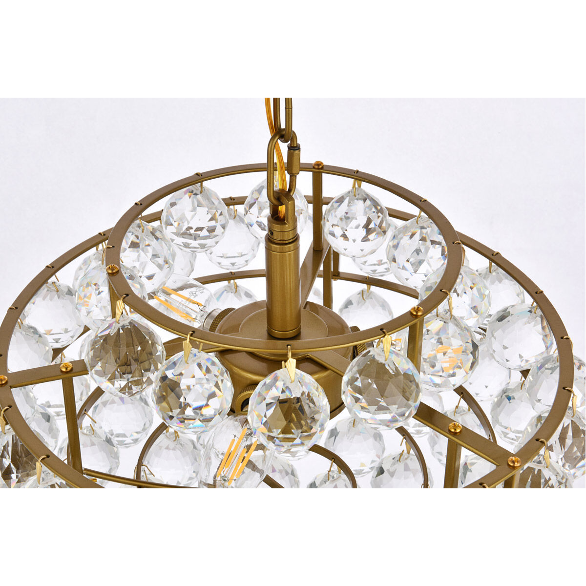 Savannah 3 Light 14 inch Brass Pendant Ceiling Light