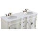 Danville 60 X 21 X 36 inch Antique White Vanity Sink Set