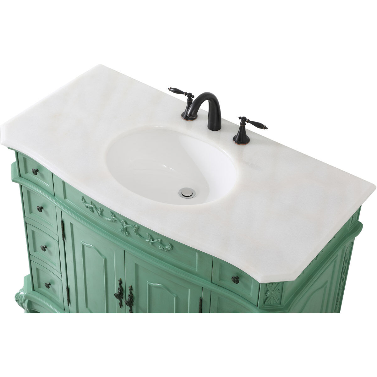 Danville 42 X 21 X 36 inch Vintage Mint Vanity Sink Set