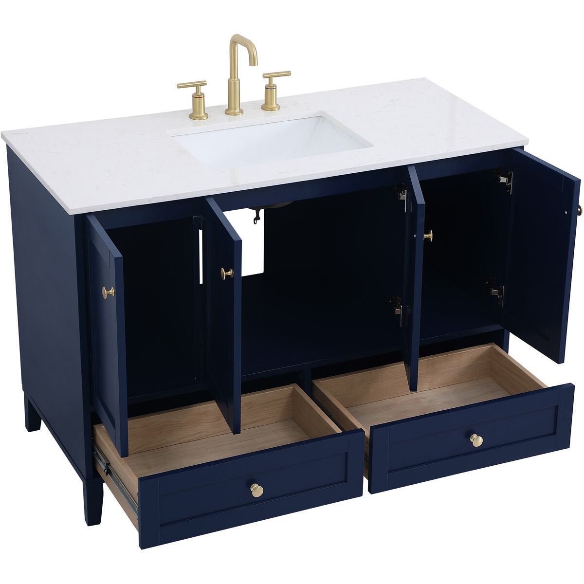 Sommerville 48 X 22 X 34 inch Blue Vanity Sink Set