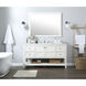 Theo 60 X 22 X 34 inch White Vanity Sink Set