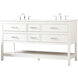 Sinclaire 60 X 22 X 34 inch White Vanity Sink Set