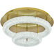 Bowen 2 Light 22 inch Satin Gold Flush Mount Ceiling Light