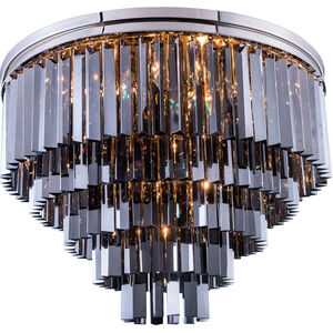 Sydney 17 Light 32 inch Polished Nickel Flush Mount Ceiling Light in Silver Shade, Urban Classic