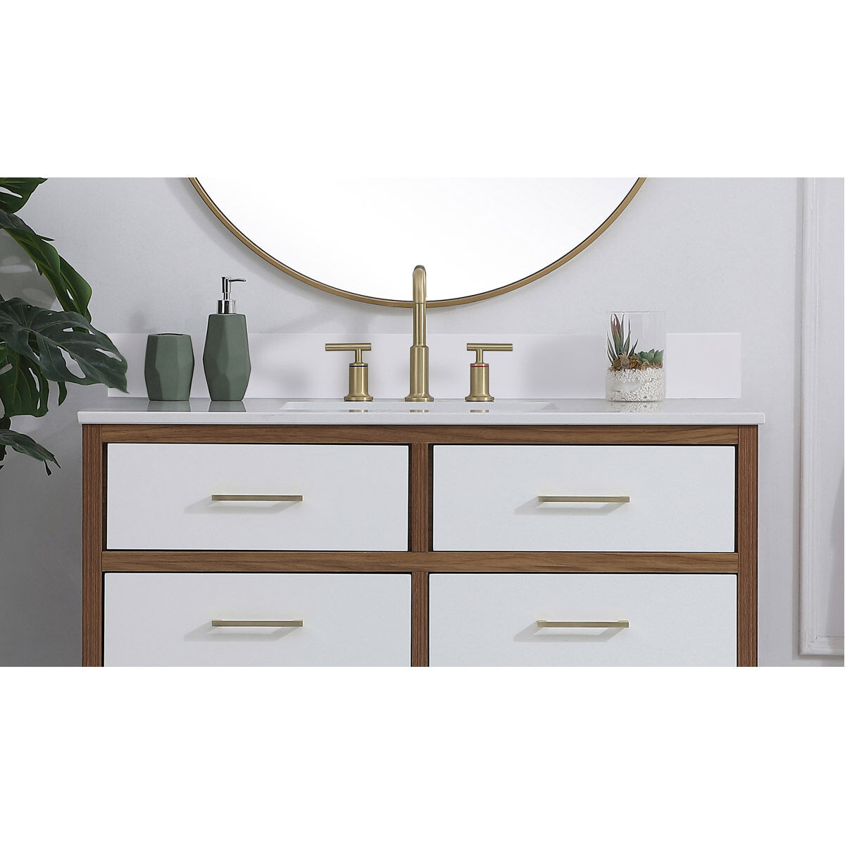 Backsplash 42 X 1 X 4 inch Ivory White Bathroom Vanity Backsplash