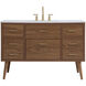 Boise 48 X 34 inch Walnut Brown Vanity Sink Set
