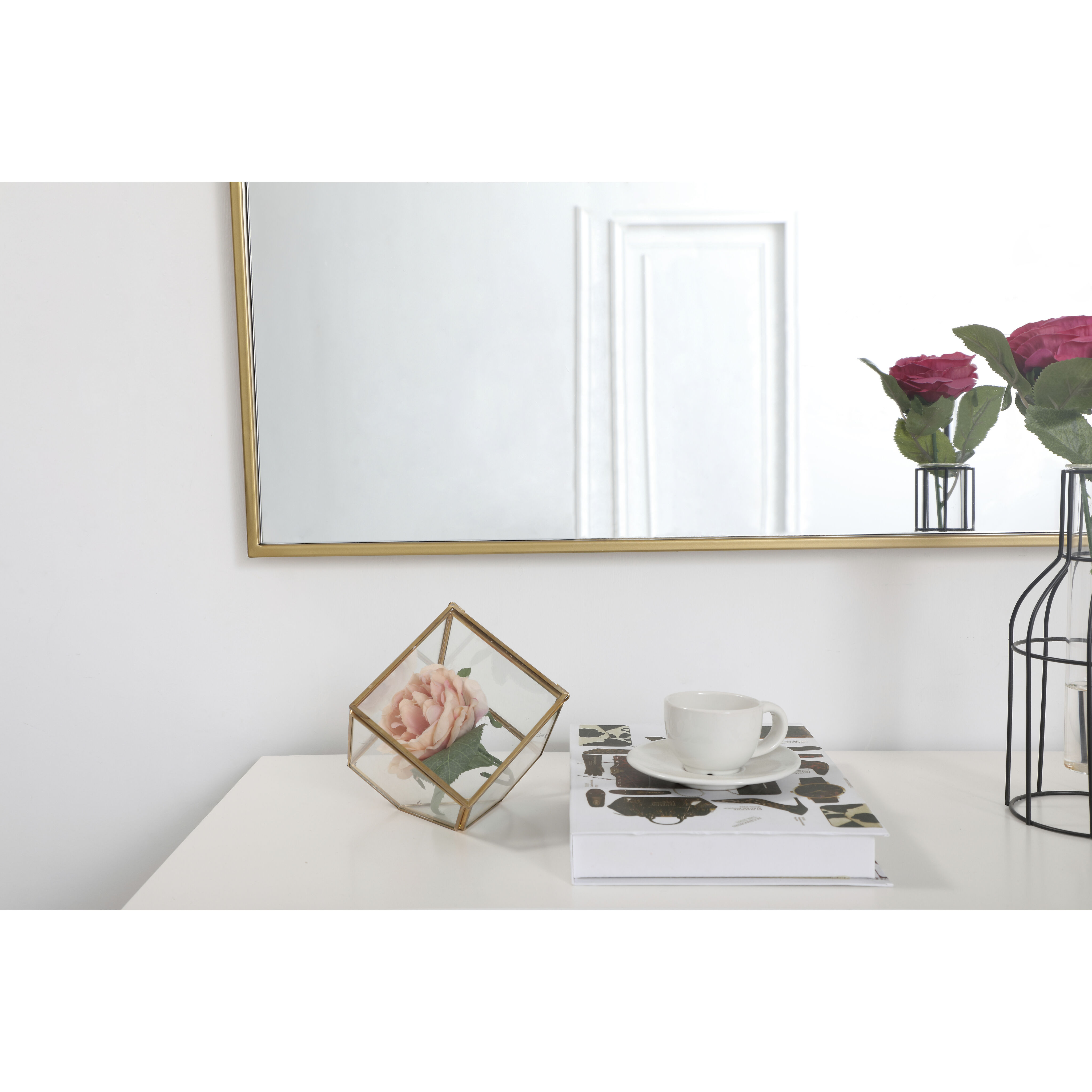 Monet 40 X 36 inch Brass Wall Mirror