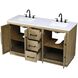 Chase 60 X 34 inch Linen Oak Bathroom Vanity Cabinet