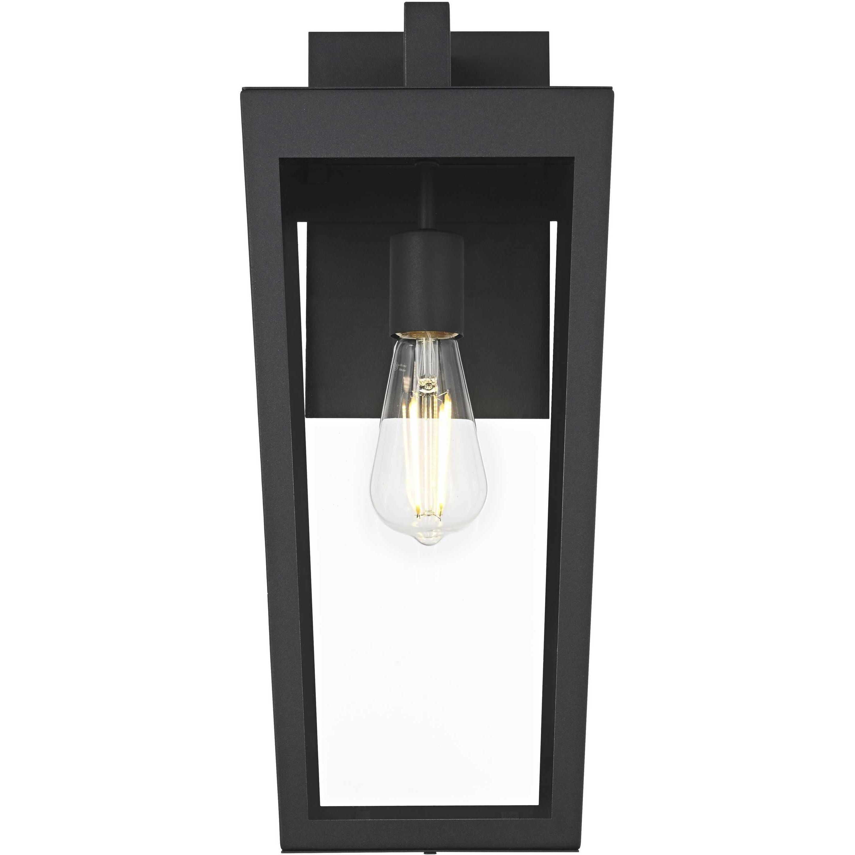 William 1 Light 18 inch Black Outdoor Wall Sconce