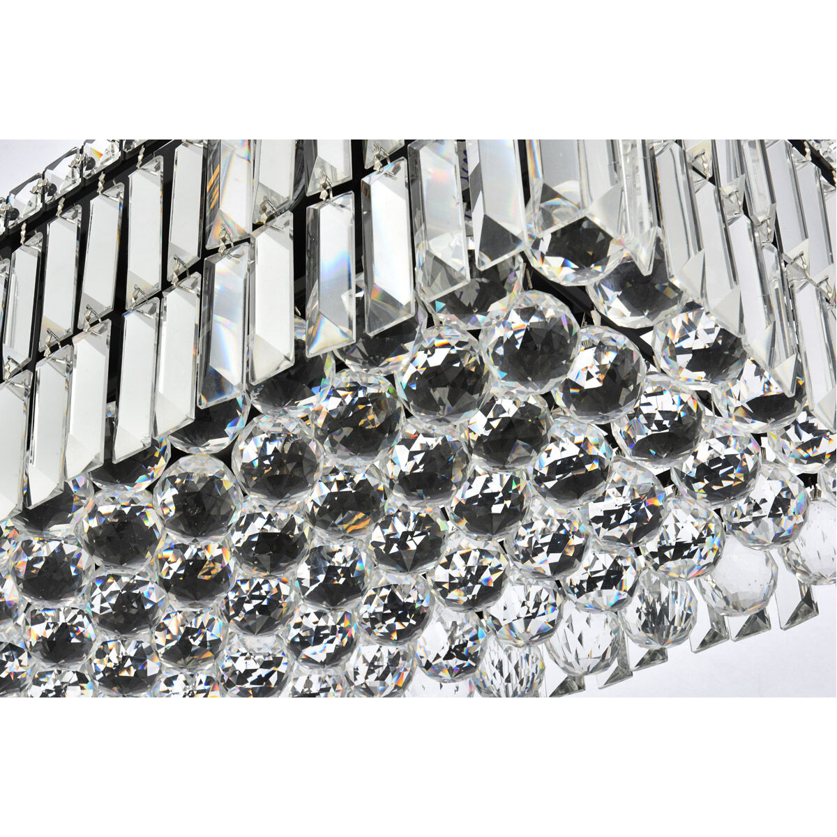 Maxime 6 Light 24 inch Black and Clear Linear Chandelier Ceiling Light in Royal Cut