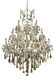 Maria Theresa 28 Light 38 inch Chrome Dining Chandelier Ceiling Light in Golden Teak