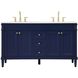 Bennett 60 X 21 X 35 inch Blue Vanity Sink Set