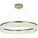 Rune 1 Light 32 inch Satin Gold Chandelier Ceiling Light