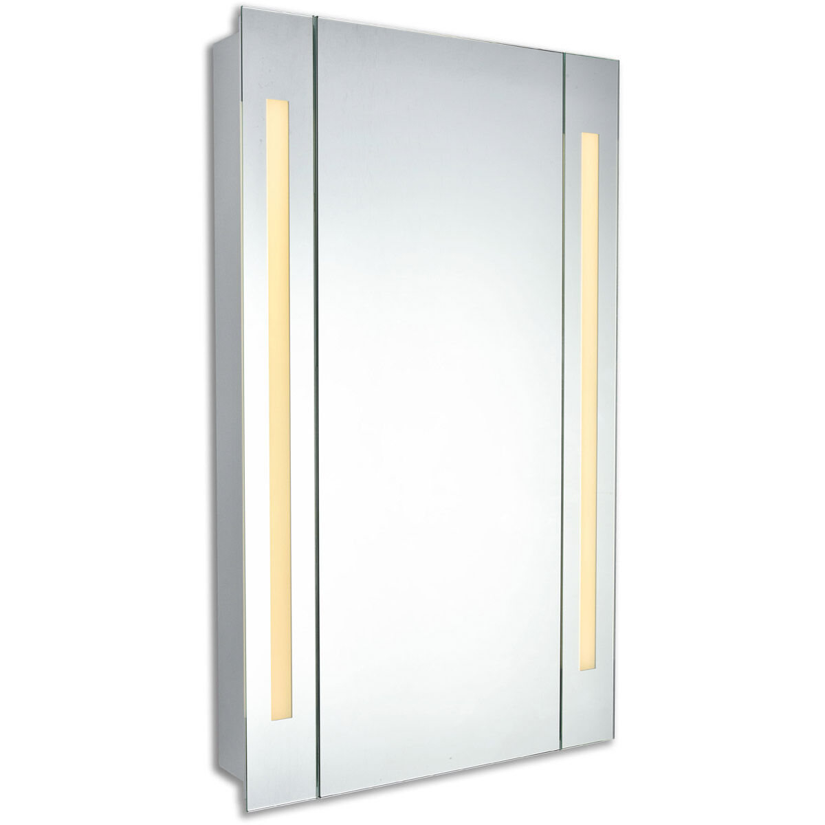Elixir Silver Lighted Mirror Cabinet