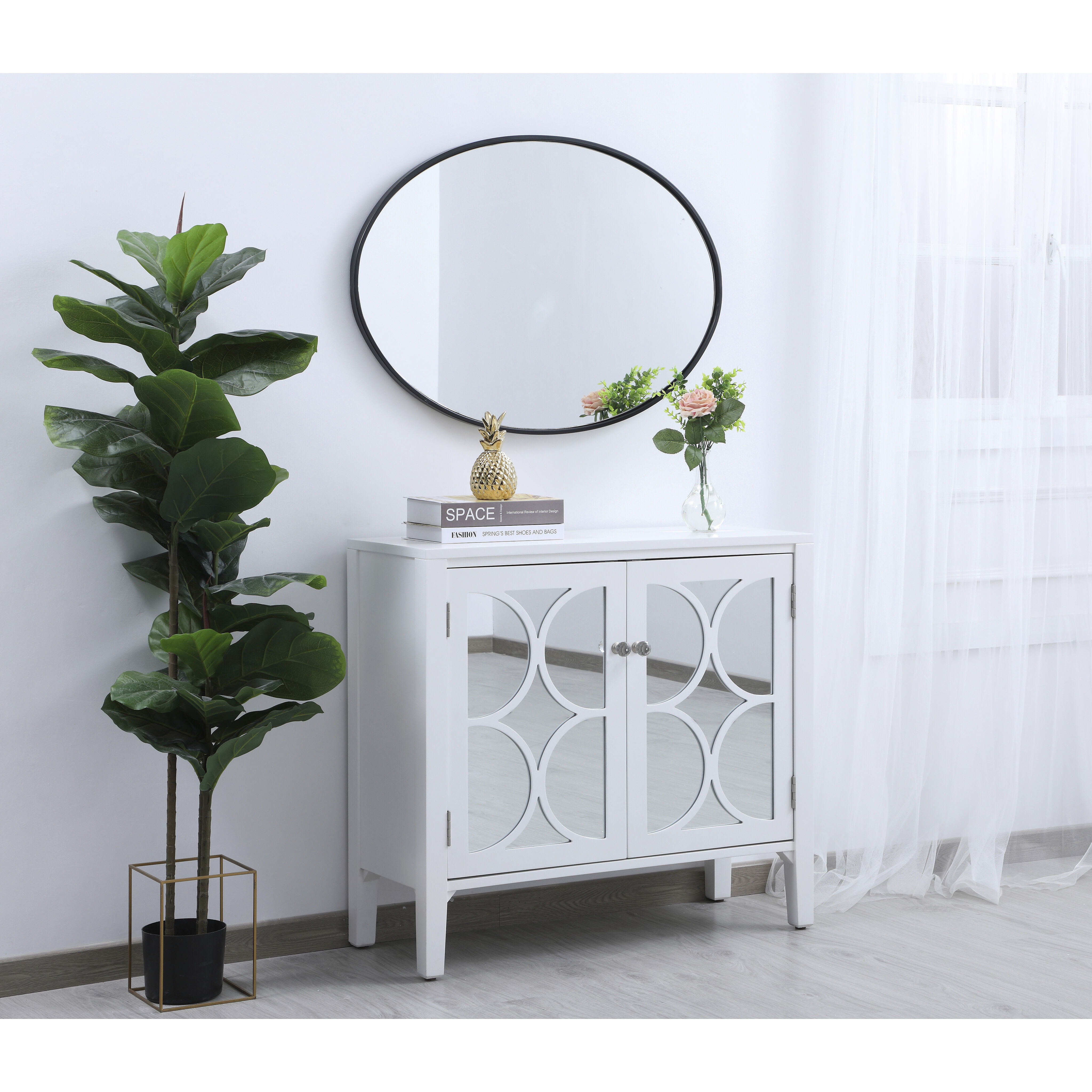 Eternity 34 X 24 inch Black Wall Mirror