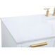 Blake 54 X 22 X 34 inch White Vanity Sink Set