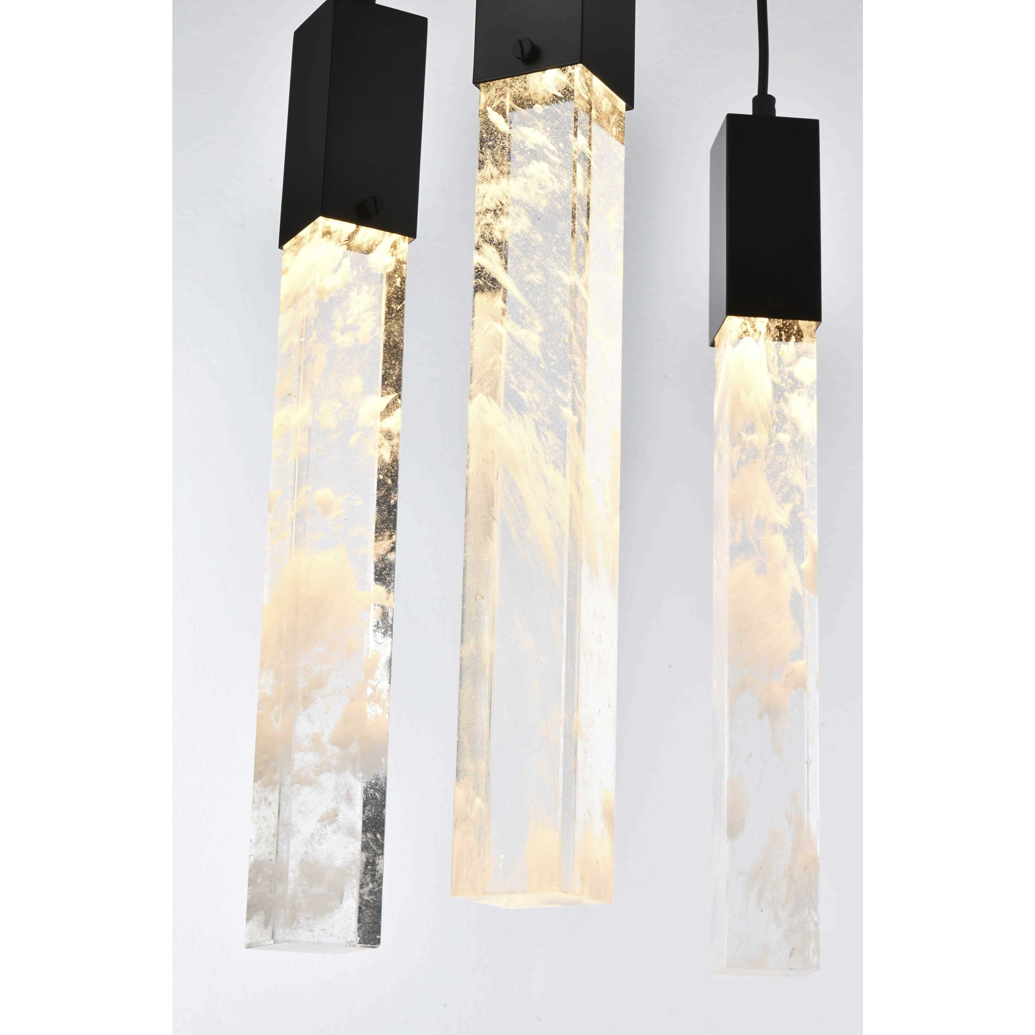 Aurora 8 Light 12 inch Black Pendant Ceiling Light
