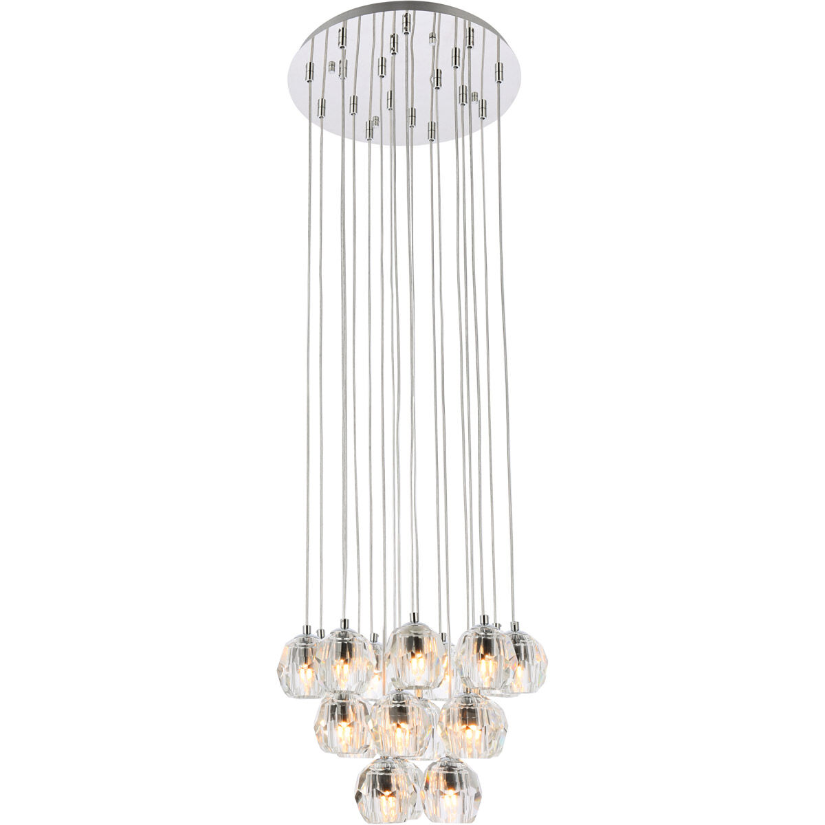 Eren 18 Light 15 inch Chrome Pendant Ceiling Light