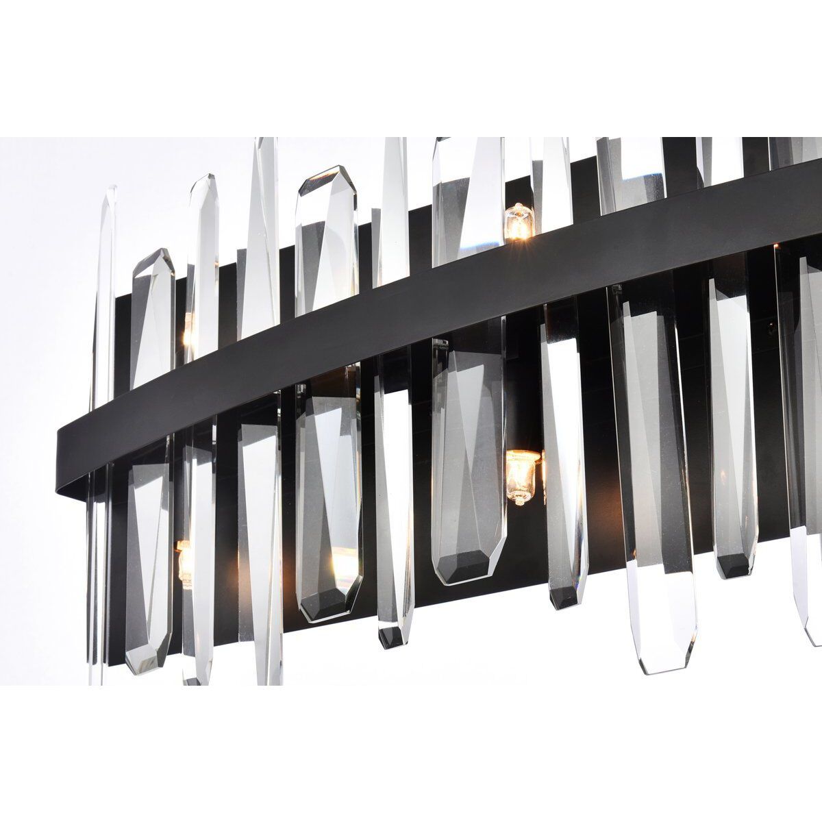 Serena 8 Light 30 inch Black Bath Sconce Wall Light