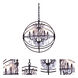Geneva 6 Light 25 inch Dark Bronze Pendant Ceiling Light in Clear, Urban Classic