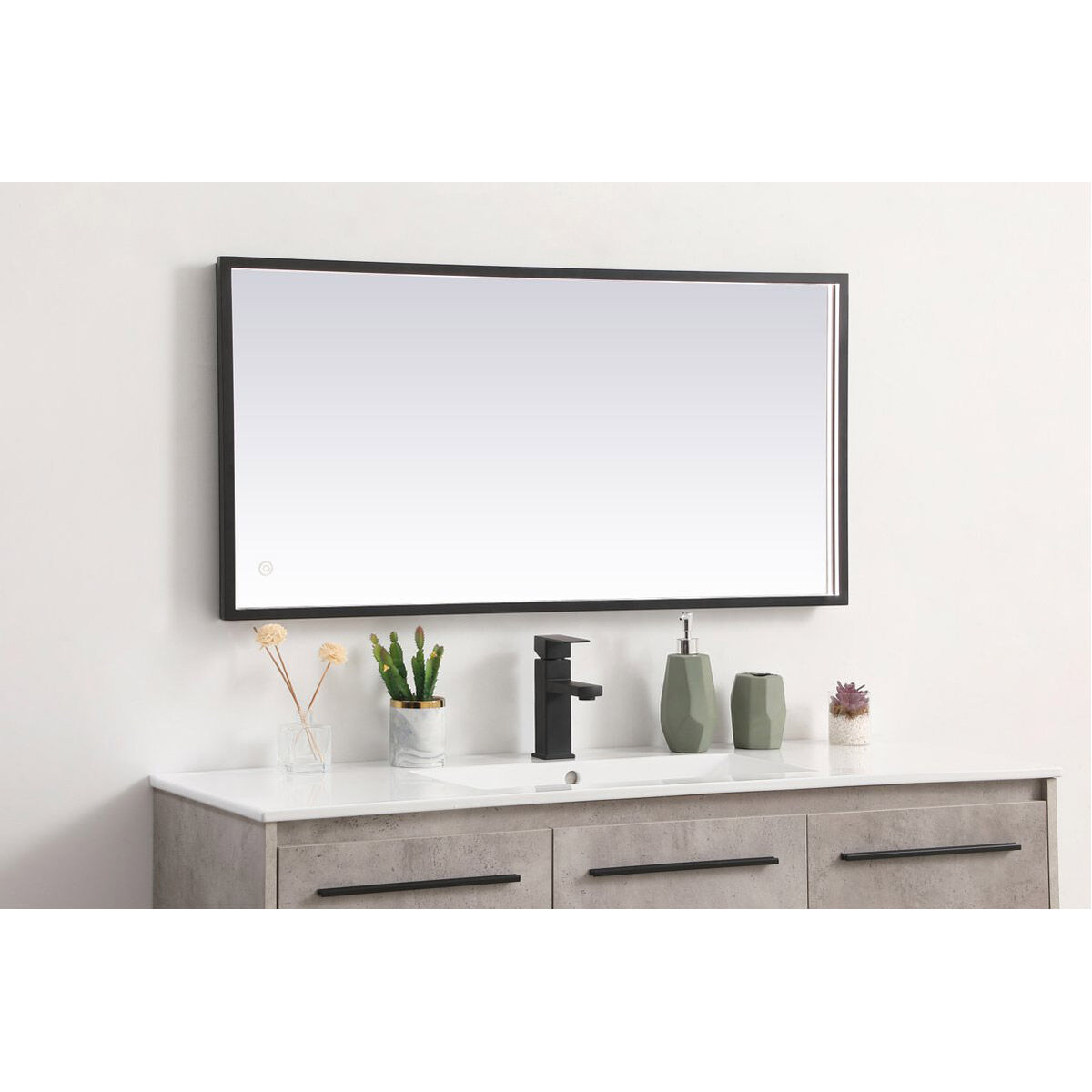 Pier 30 X 20 inch Black LED Mirror