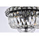 Tranquil 4 Light 10 inch Black and Clear Flush Mount Ceiling Light