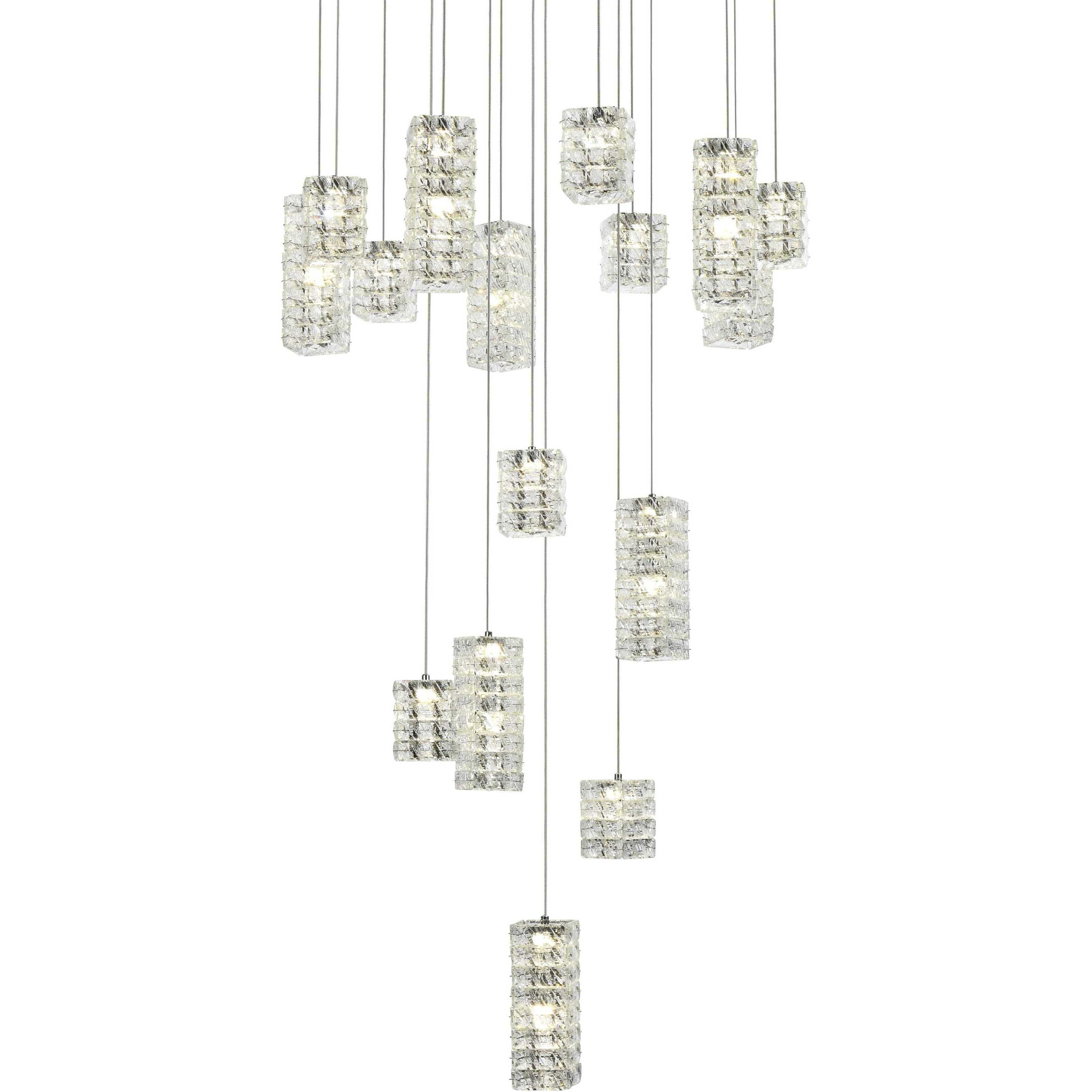 Aston 16 Light 32 inch Chrome Pendant Ceiling Light
