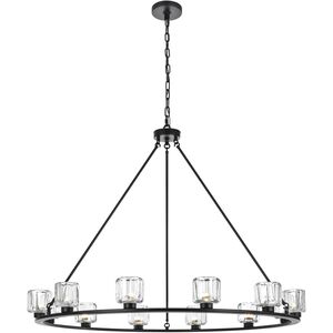Cadence 12 Light 48 inch Black Chandelier Ceiling Light