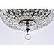 Tranquil 6 Light 16 inch Black and Clear Flush Mount Ceiling Light