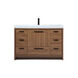 Wyatt 48 X 22 X 34 inch Walnut Brown Vanity Sink Set