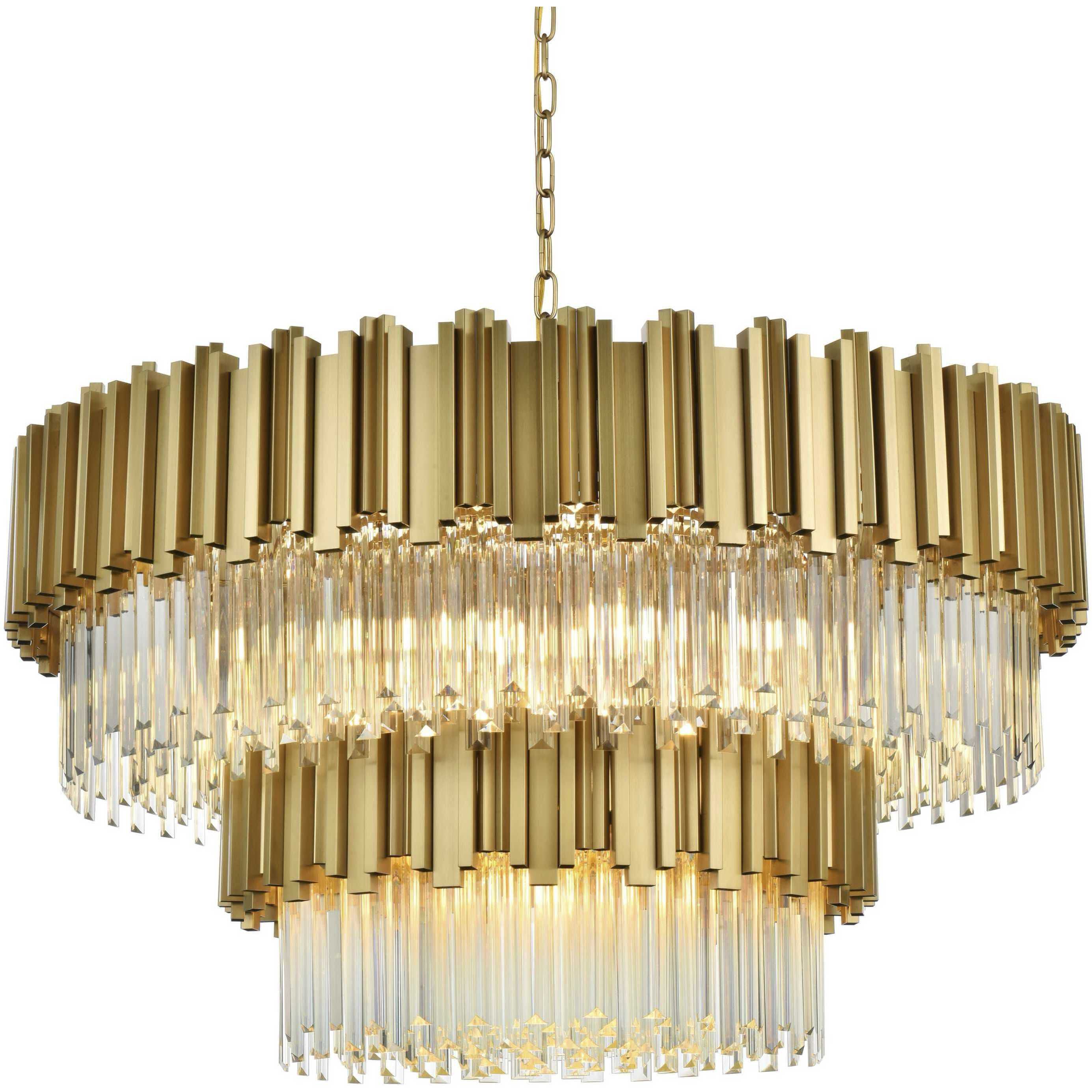 Willow 16 Light 40 inch Satin Gold Chandelier Ceiling Light