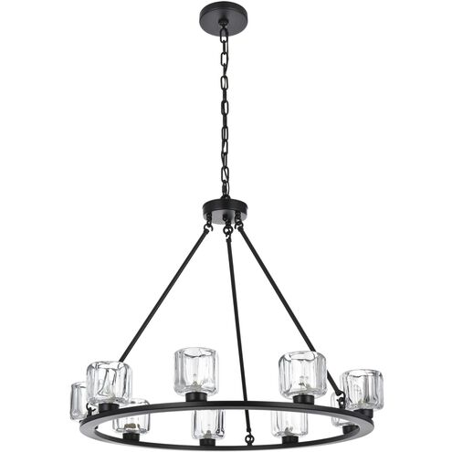 Cadence 9 Light 32 inch Black Chandelier Ceiling Light
