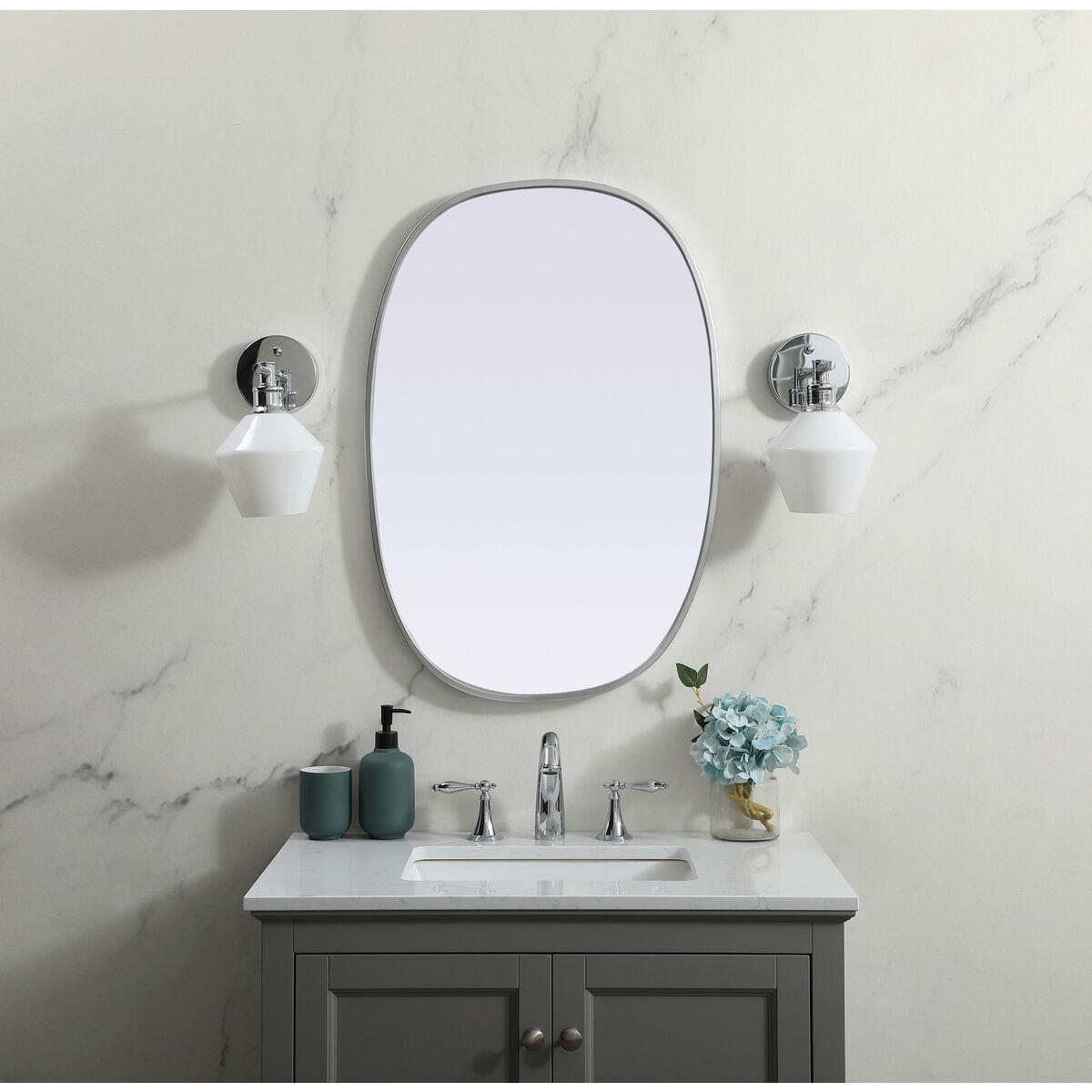 Brynn 30 X 20 inch Silver Mirror in 20 x 30