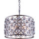 Madison 6 Light 20 inch Polished Nickel Pendant Ceiling Light in Clear, Faceted Royal Cut, Urban Classic