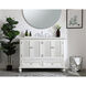 Rhodes 48 X 48 X 35 inch Antique White and Brushed Nickel Vanity Sink Set